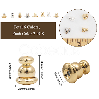 CHGCRAFT 40Pcs 4 Style Brass Bullet Ear Nuts KK-CA0002-21-1