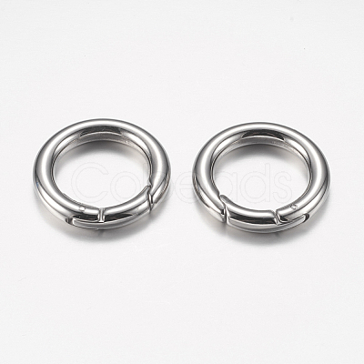 Tarnish Resistant 304 Stainless Steel Spring Gate Rings STAS-O114-038P-1