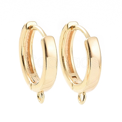 Ion Plating(IP) Brass Hoop Earring Findings KK-A168-25G-1