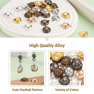 Cheriswelry 36Pcs 6 Colors Alloy Charms FIND-CW0001-19-1