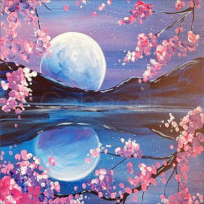 Moon DIY Diamond Painting Kit PW-WG40838-07-1