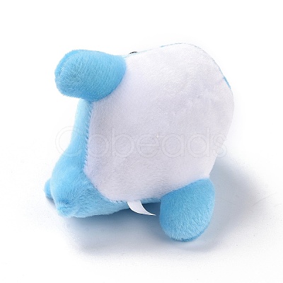 PP Cotton Mini Animal Plush Toys Dolphin Pendant Decoration X-HJEW-C002-01C-1