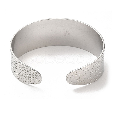 Non-Tarnish 304 Stainless Steel Wide Open Cuff Bangles BJEW-L682-023P-1