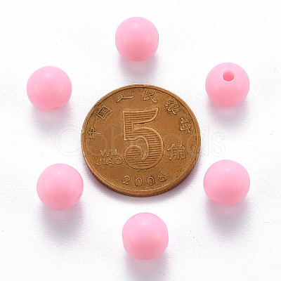 Opaque Acrylic Beads X-MACR-S370-C8mm-A01-1