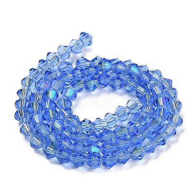 Transparent Electroplate Glass Beads Strands EGLA-A039-T3mm-L07-1