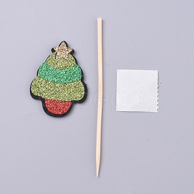 Christmas Tree Shape Christmas Cupcake Cake Topper Decoration DIY-I032-15-1