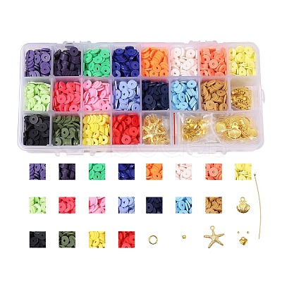 DIY Heishi Beads Jewelry Kits DIY-SZ0001-02-8mm-1