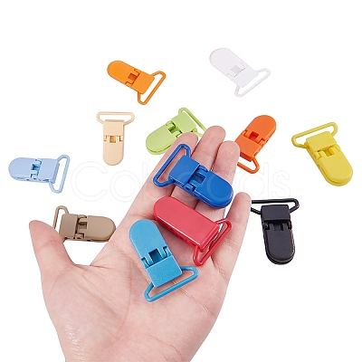 80Pcs 20 Colors Eco-Friendly Plastic Baby Pacifier Holder Clip KY-PH0007-03-1