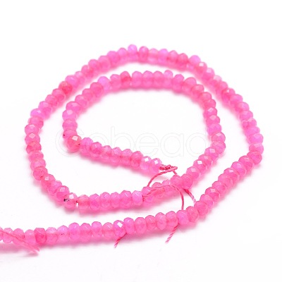 Dyed Natural Malaysia Jade Rondelle Beads Strands G-E316-2x4mm-02-1