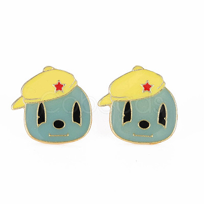 Cartoon Face Enamel Pin PALLOY-S132-296-1