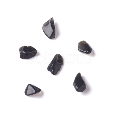 Natural Obsidian Chip Beads G-M364-18A-1