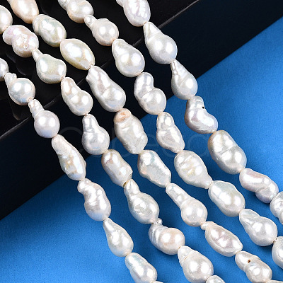 Natural Baroque Pearl Keshi Pearl Beads Strands PEAR-S020-F10-01-1