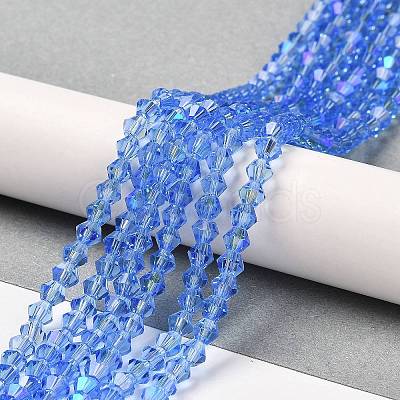 Transparent Electroplate Glass Beads Strands EGLA-A039-T3mm-L07-1