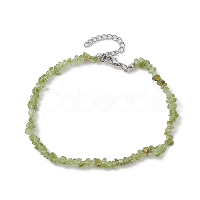 Natural Gemstone Beads Anklets AJEW-AN00583-1