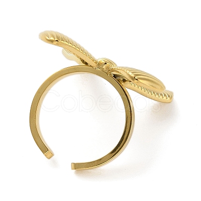 Stainless Steel Shell Rings RJEW-R144-02B-G-1