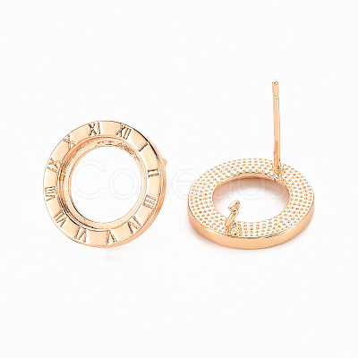 Brass Earring Findings KK-T062-211G-NF-1