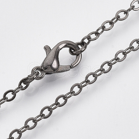Brass Cable Chains Necklace Making X-MAK-N029-01B-1