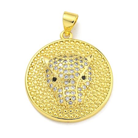 Brass Micro Pave Cubic Zirconia Pendants KK-K354-11A-G-1