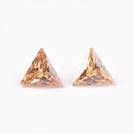 Cubic Zirconia Pointed Back Cabochons ZIRC-WH0001-A03-1