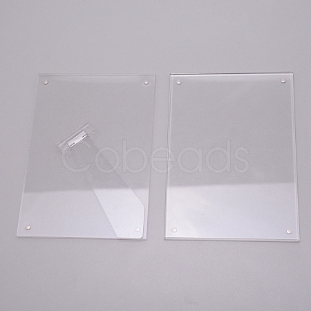 Acrylic Photo Frame Stand DJEW-WH0011-64B-1