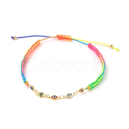 Adjustable Nylon Thread Braided Bead Bracelets BJEW-JB05594-02-1