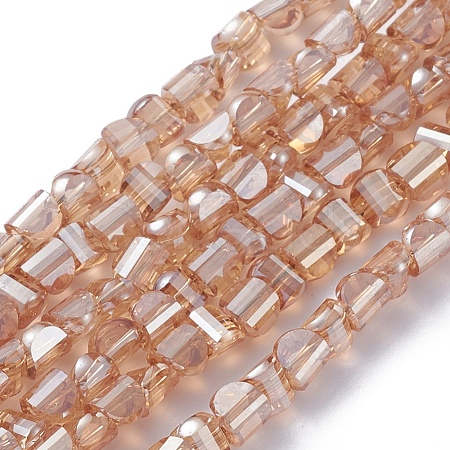 Electroplate Glass Beads Strands EGLA-L023A-PL04-1