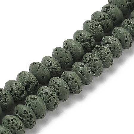 Synthetic Lava Rock Beads Strands G-B087-02A-04-1