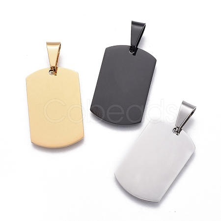 201 Stainless Steel Stamping Blank Tag Pendants STAS-O044-01-122-1