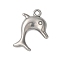 Non-Tarnish 304 Stainless Steel Pendants, Dolphin Charms, Stainless Steel Color, 20x14x3mm, Hole: 1.6mm