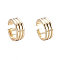 Brass Cuff Earrings, Ring, Golden, 12x11x4.2mm, Inner Diameter: 10mm