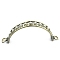 Arch Shaped Zinc Alloy & Plastic Pearl Bag Handles, for DIY Bag Making, Brushed Antique Bronze, 50x113x15mm