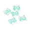 Transparent Spray Painted Glass Beads, Bowknot, Aquamarine, 10x14x8mm, Hole: 1mm