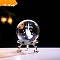 Inner Carving Glass Crystal Ball Diaplay Decoration, Fengshui Home Decor, Clear, Cross, 60mm