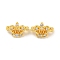 Brass Cubic Zirconia Beads, Long-Lasting Plated, Lead Free & Cadmium Free, Crown, Real 18K Gold Plated, 7x10x5mm, Hole: 1.6mm