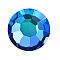 Preciosa&reg MAXIMA Crystal No Hotfix Flatback Stones, Czech Crystal, Dura Foiling, Round(438 11 615 Chaton Rose), 00030 296 Bermuda Blue, SS10(2.7~2.9mm)