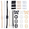 Nbeads Undergarment DIY Kit, with Plastic Bra Strap Clips & Polyester Women's Underwear Bra Extenders, with Stainless Steel Hook & Loops, Mixed Color, 34~262x14~78x1~5.5mm, 45pcs/box