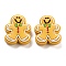 Christmas Gingerbread Man Silicone Beads, Gold, 28x24x9mm, Hole: 2mm