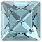 Preciosa&reg MAXIMA Crystal Fancy Stones, Czech Crystal, 435 23 615 Square, Dura Foiling, 60010 Aqua Bohemica, 6x6mm