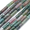 Natural Indian Agate Beads Strands, Column, 11~15x3.5~4.5mm, Hole: 1~1.2mm, about 28~30pcs/strand, 15.1~15.9 inch(38.5~40.5cm)