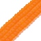 Transparent Glass Beads Strands, Faceted, Frosted, Rondelle, Dark Orange, 2.9~3.3mm, Hole: 1mm, about 148~150pcs/strand, 39.5~40cm