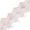 Natural Rose Quartz Beads Strands, Cross, 13.5x9.5x4.5mm, Hole: 0.7mm, about 28pcs/strand, 15.55''(39.5cm)