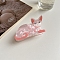 Acrylic Claw Hair Clips, Cat Shape, Pink, 70x37mm