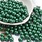 Baking Paint Glass Seed Beads, Round, Green, 6mm, Hole: 0.9mm, about 1500pcs/pound