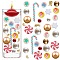 SUNNYCLUE DIY Christmas Vase Fillers for Centerpiece Floating Candles, Including Plastic Pearl, Resin Cabochons, Polymer Clay Beads & Cabochons, Foil Flakes and Acrylic Beads, Mixed Color, 6mm