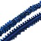 Yarn Lace Trims, with Paillettes and Elastic Fiber, Medium Blue, 3/4 inch(20mm)