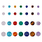 SUPERFINDINGS 56Pcs 28 Styles Chakra Natural & Synthetic Mixed Gemstone Cabochons, Half Round/Dome, Mixed Dyed and Undyed, 6~12x3~5mm, 2pcs/style