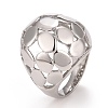 Non-Tarnish 304 Stainless Steel Hollow Chunky Ring for Men Women RJEW-B040-18P-1