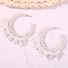 Seed Beads Stud Earrings EJEW-K074-I01-2