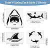 Gorgecraft 8 Sheets 4 Styles PET Waterproof Car Stickers STIC-GF0001-10A-2