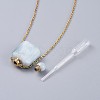 Natural Aquamarine Perfume Bottle Pendant Necklaces NJEW-F266-01B-4